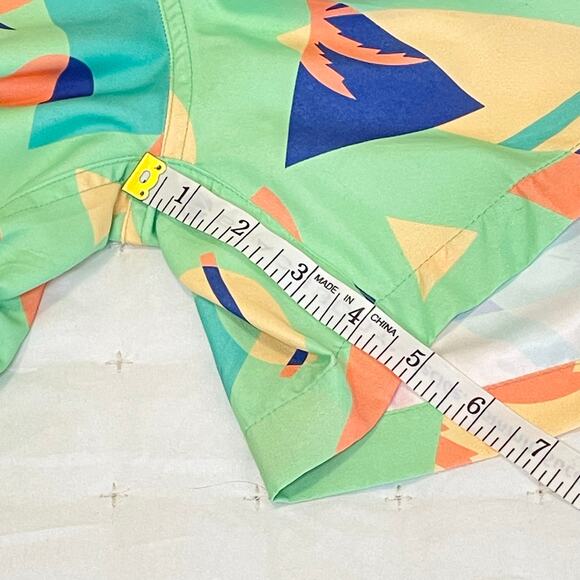 Boardies Swim Trunks Men's M Bright Green Tropical Geometric Print, Beach, Pool - Picture 10 of 11